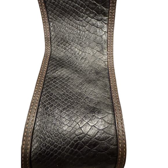 Coach Signature canvas tote bag with snake skin leather trim and leather strap - Picture 9 of 12